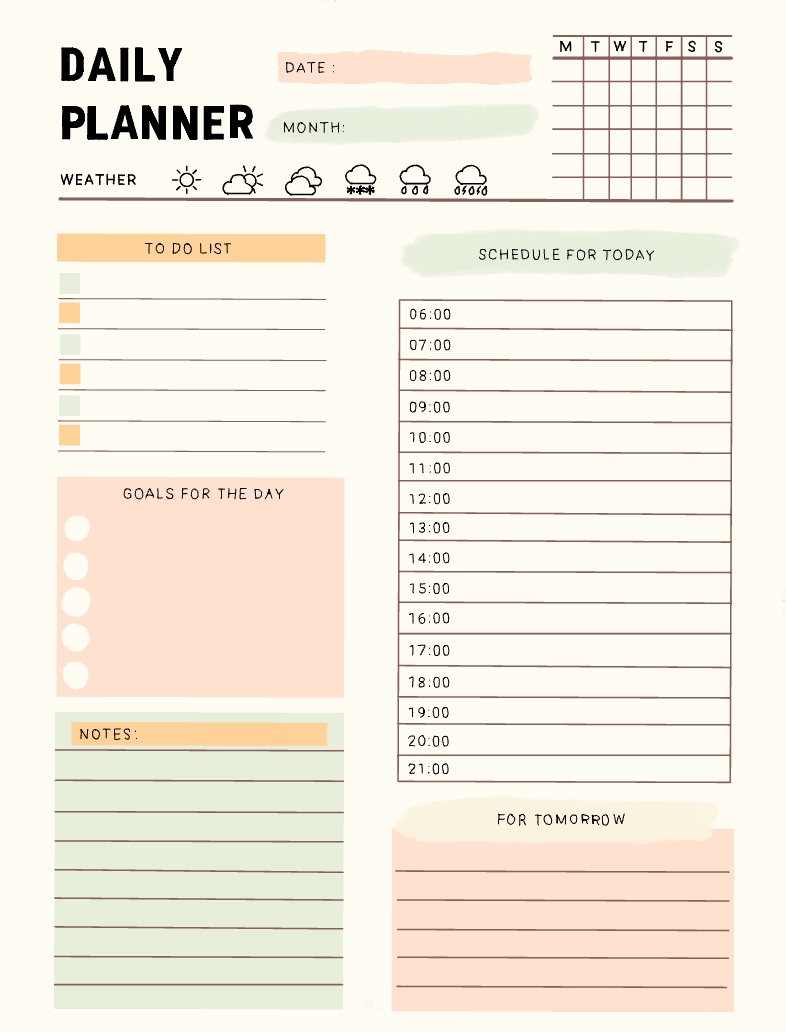 Daily Planner With To Do List Template - Notability Gallery