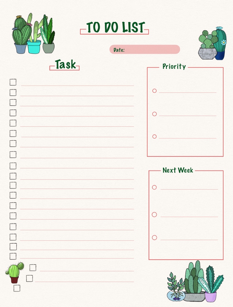 Cactus To Do - Notability Gallery