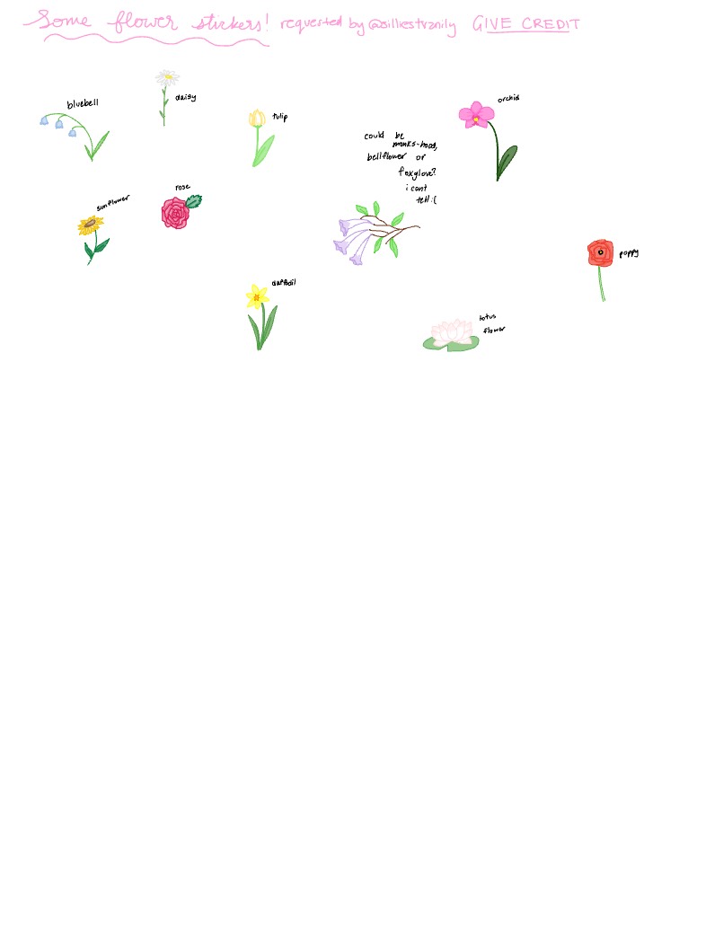 Request-flower Stickers - Notability Gallery