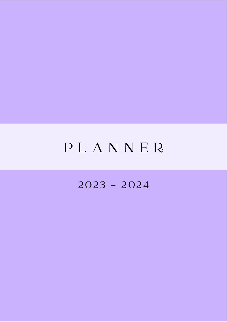 Purple Minimalistic Dated Planner 2023 -24 - Notability Gallery