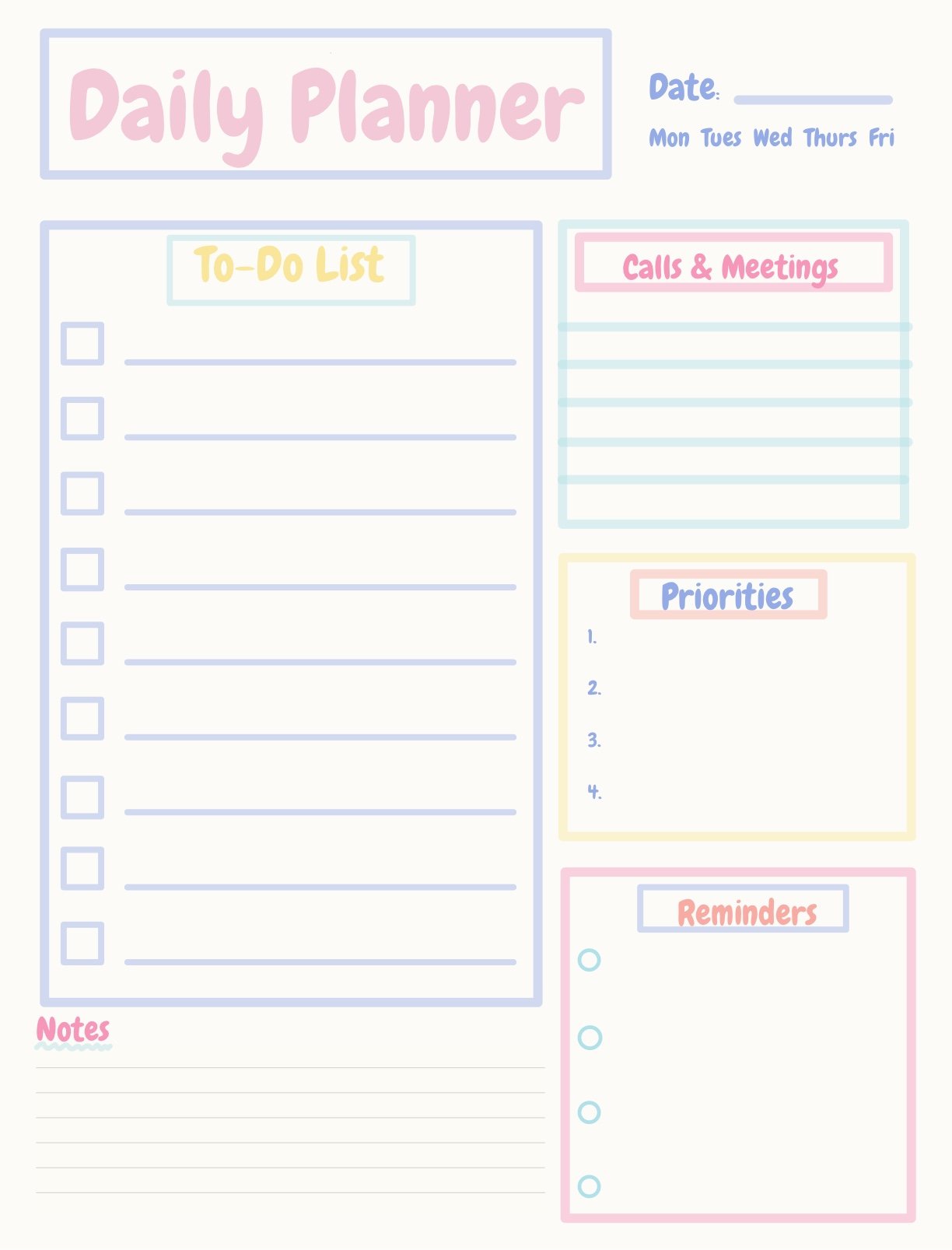 Weekly Planner Template - Notability Gallery