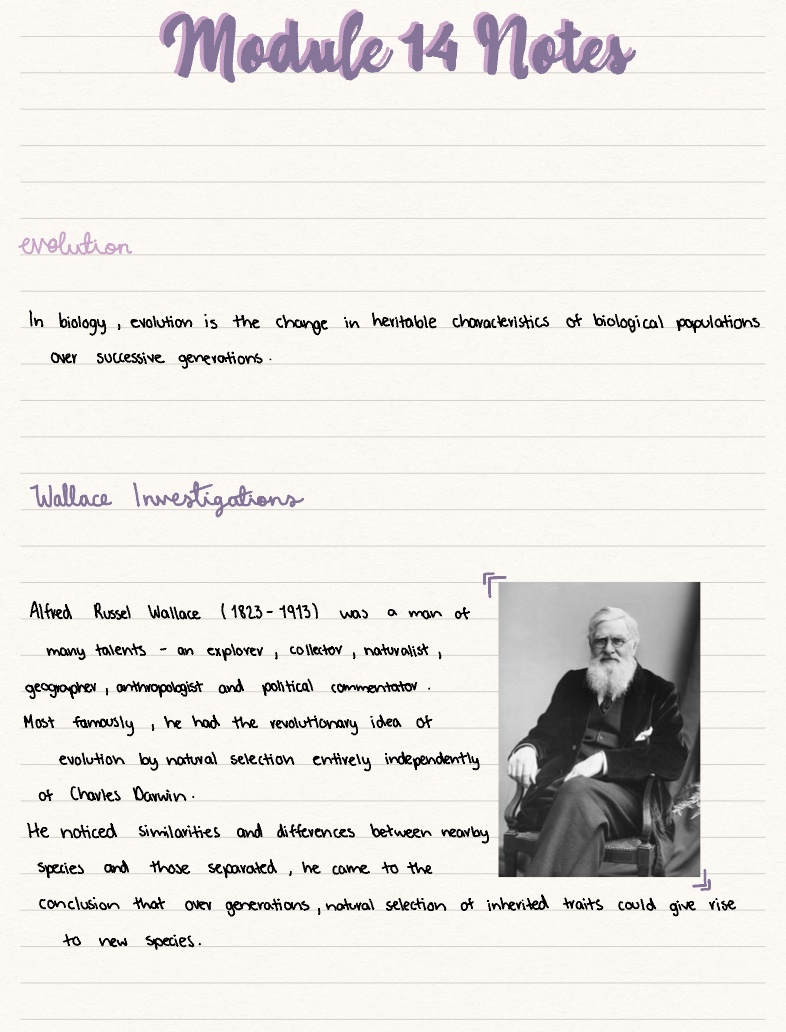 Biology Notes : Darwin And Wallace - Notability Gallery