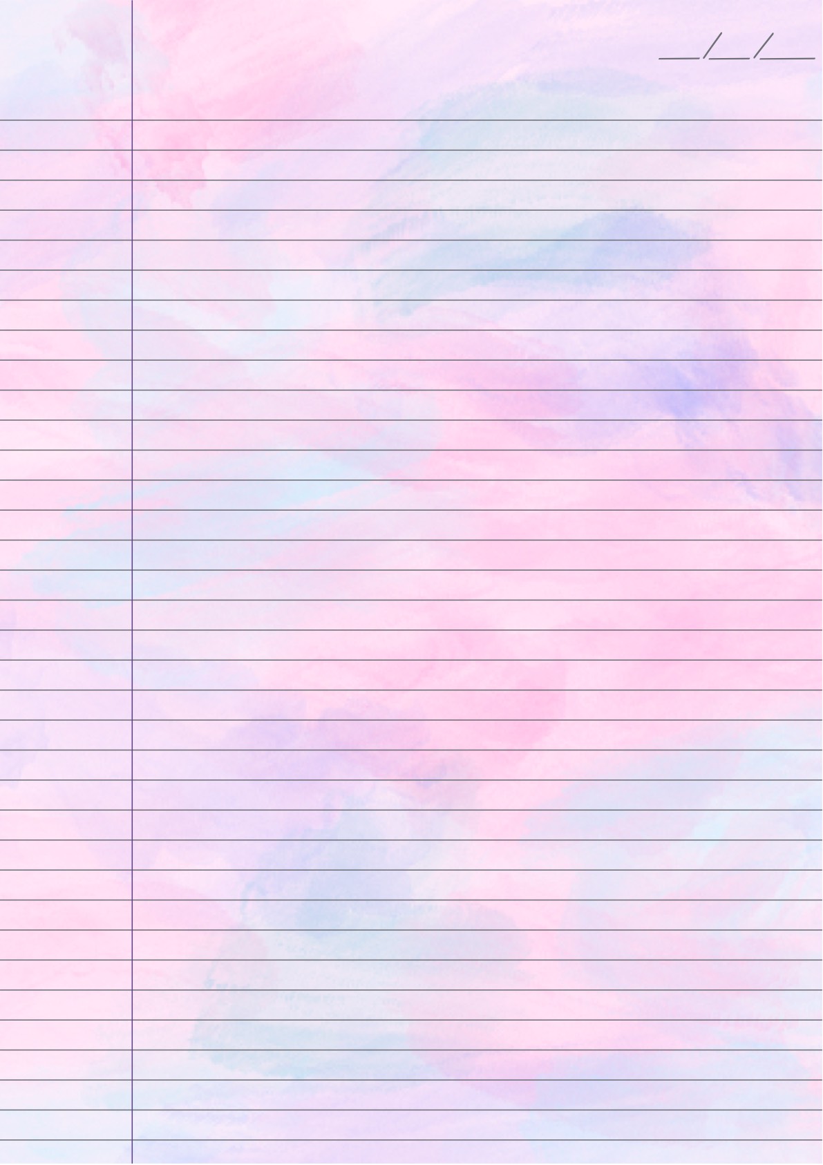Pastel Watercolour Notebook College Lined Page - Notability Gallery