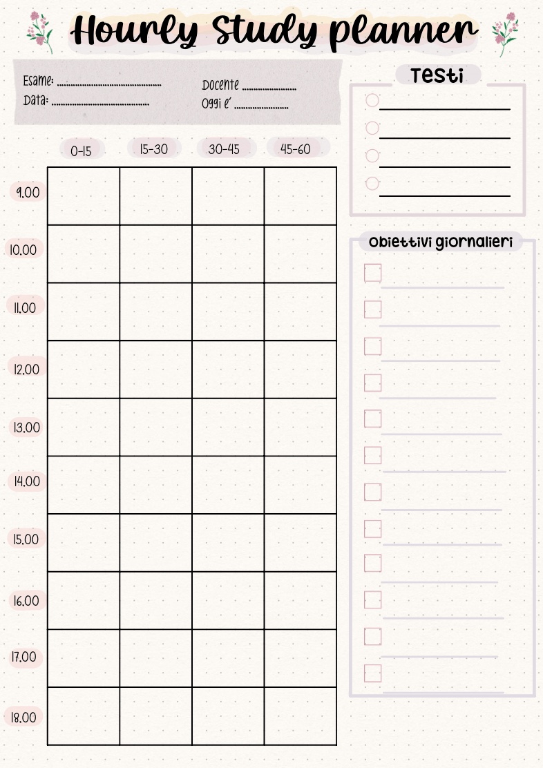 Hourly Study Planner - Notability Gallery
