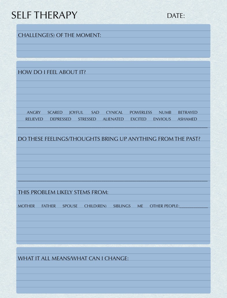 Self Therapy Worksheet - Notability Gallery