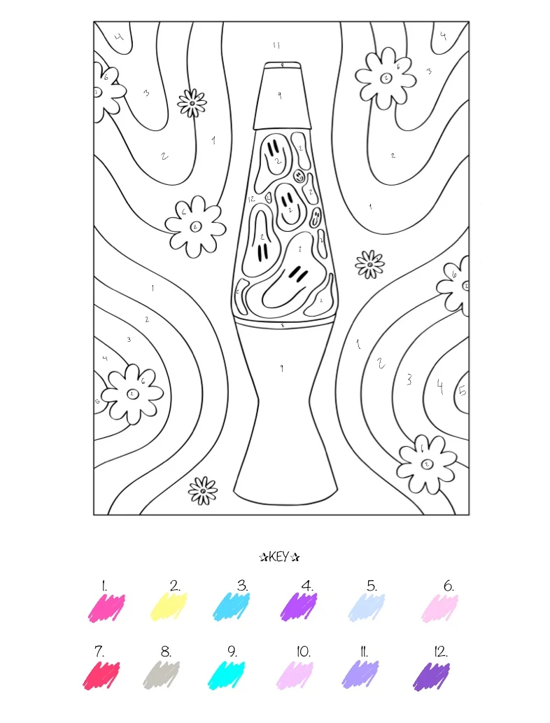 PREPPY LAVA LAMP COLOR BY NUMBER - Notability Gallery