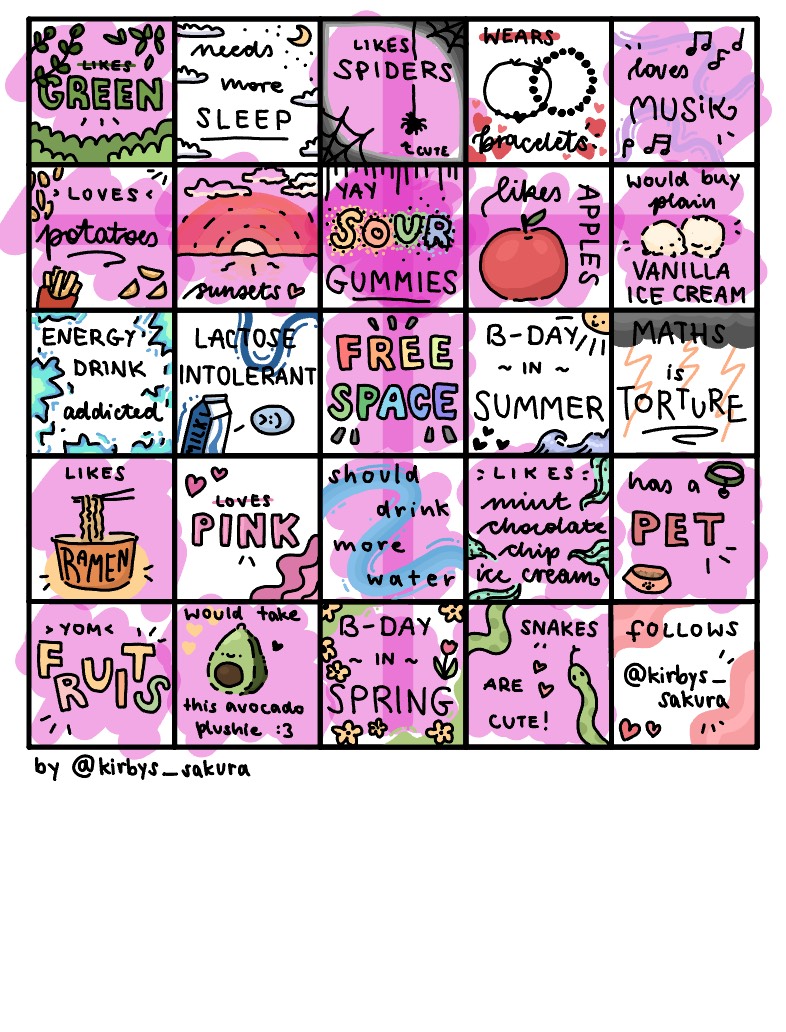 Random Bingo 🎀 - Notability Gallery