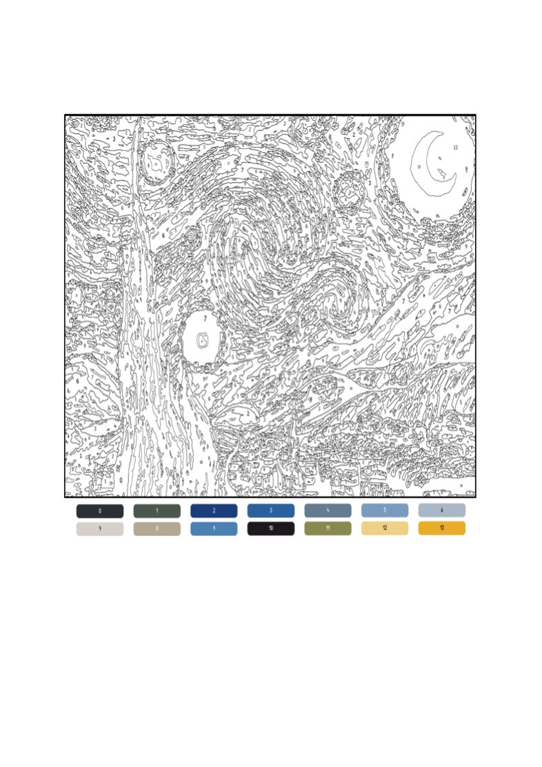 Color By Number - Starry Night - Notability Gallery