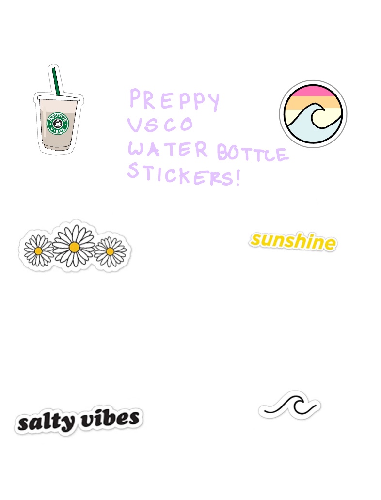 Preppy Water Bottle Stickers - Notability Gallery