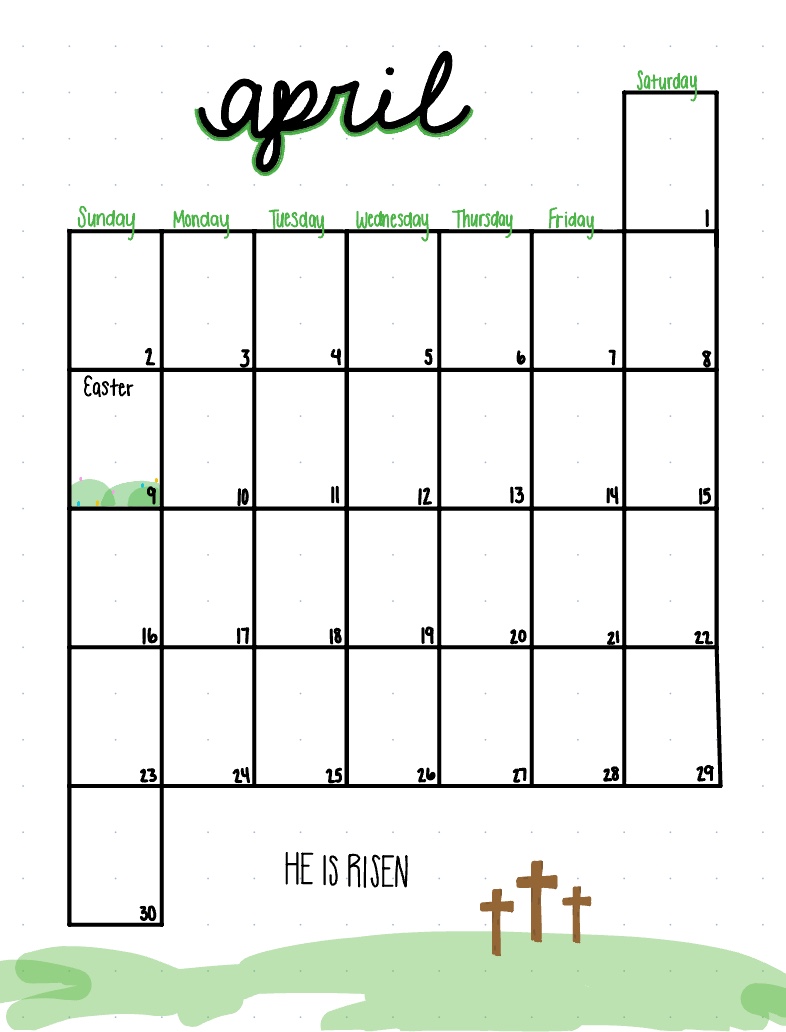 April Calendar - Notability Gallery