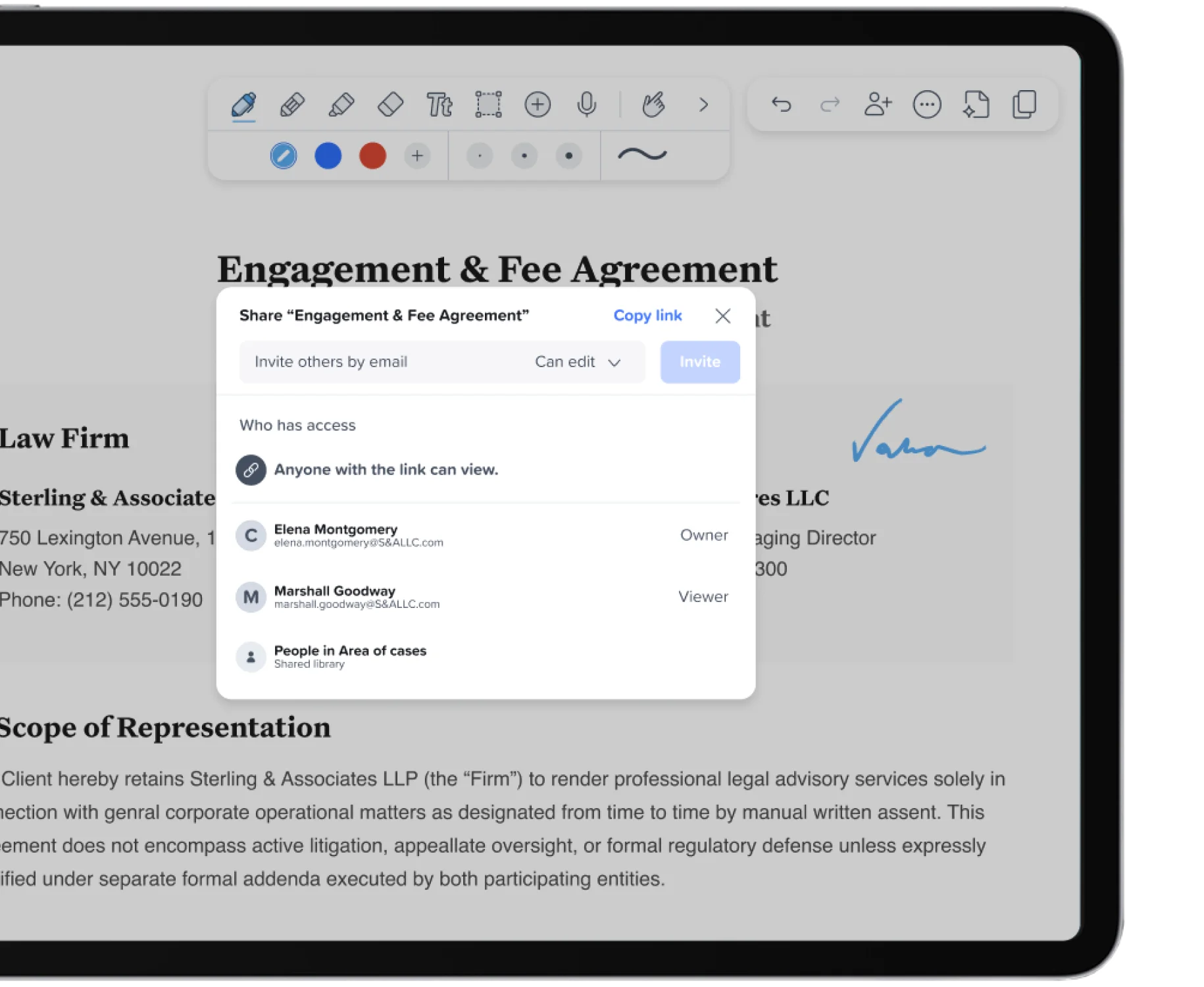 Client and Attorney agreements