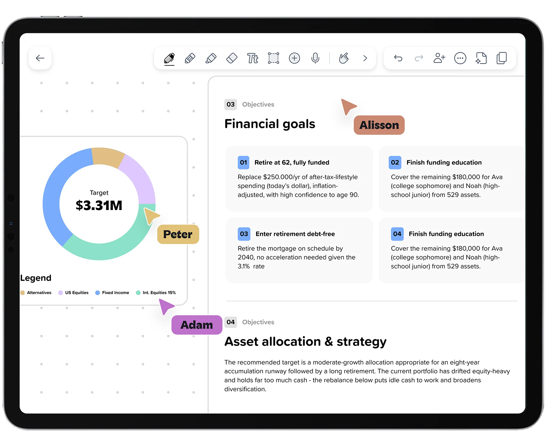 Your client's plan, built in front of them, not after